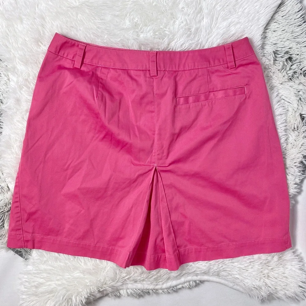 Liz Claiborne Golf Skirt Skort Women's 6 Pink Gold Zip Pockets